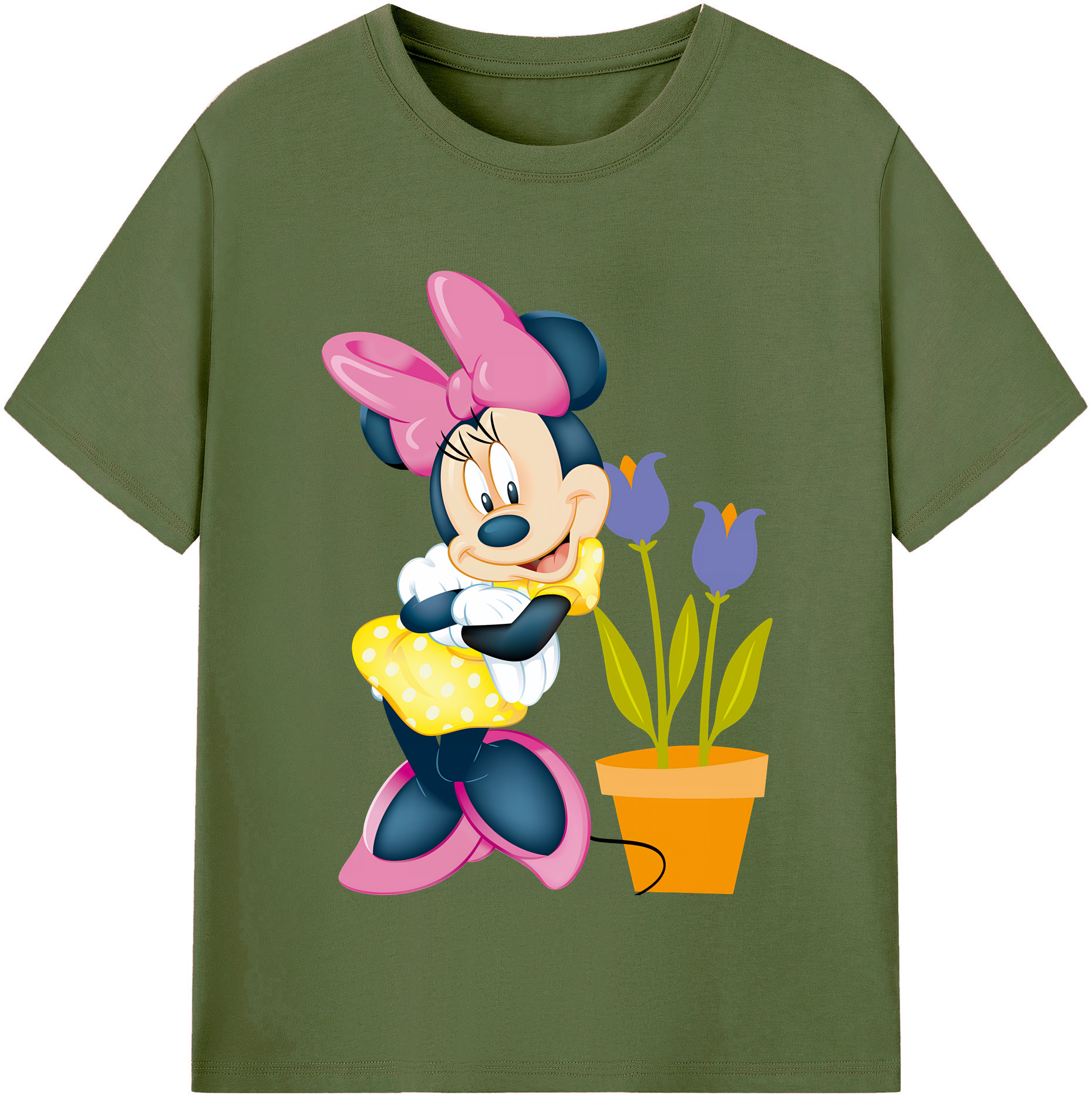 （画像用） ミッキーマウス Mickey Mouse 綿100％半袖Tシャツ（フロントプリント）